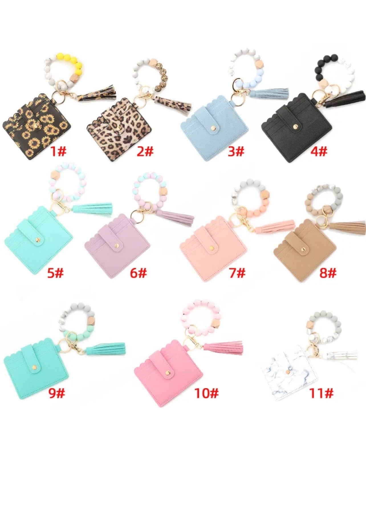 Silicone bead bangle/card holder