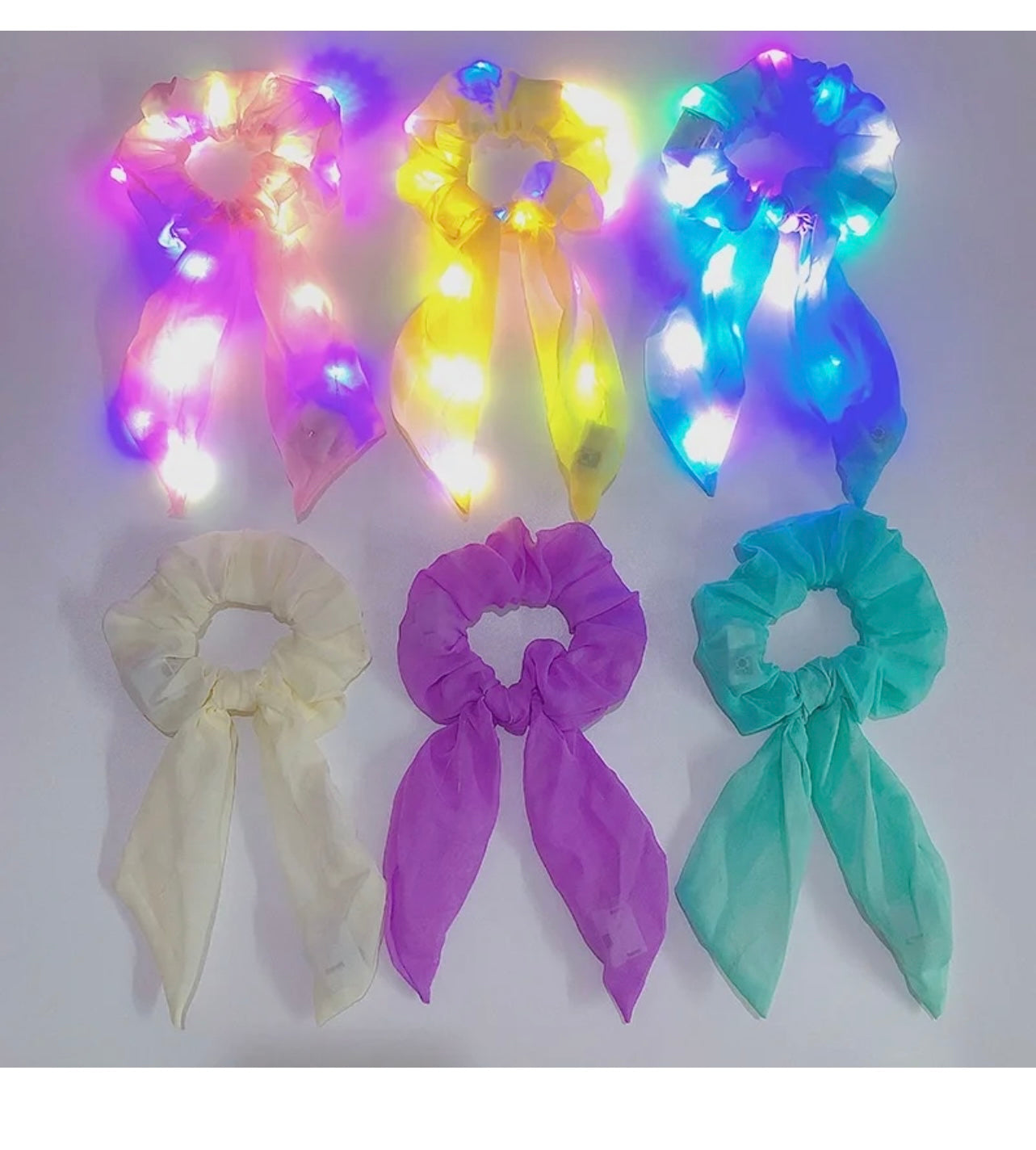 LED light scrunchies